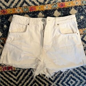 White denim Zara shorts